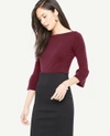 ANN TAYLOR BELL SLEEVE BOATNECK SWEATER,446248