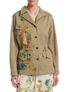 ALBERTA FERRETTI Cropped Embroidered Safari Jacket