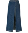SACAI Denim Blue Wrap Skirt,SAC36R05