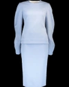 VICTORIA BECKHAM Drape Top With Pencil Skirt