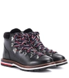 MONCLER BLANCHE LEATHER ANKLE BOOTS