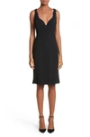 BRANDON MAXWELL SWEETHEART NECKLINE CREPE DRESS,DR039