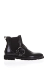 DOLCE & GABBANA CHELSEA LEATHER BUCKLE BOOTS,8579757