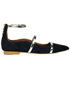 MALONE SOULIERS BLUE ROBYN FLAT SHOES,8578042