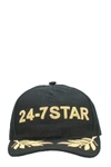 Dsquared2 24-7 Star Embroidered Baseball Cap In Black