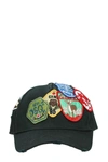 DSQUARED2 PATCHWORK BLACK COTTON HAT,W17BC400605C