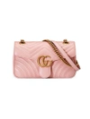Gucci Gg Marmont Small Quilted-leather Shoulder Bag In Light Pink
