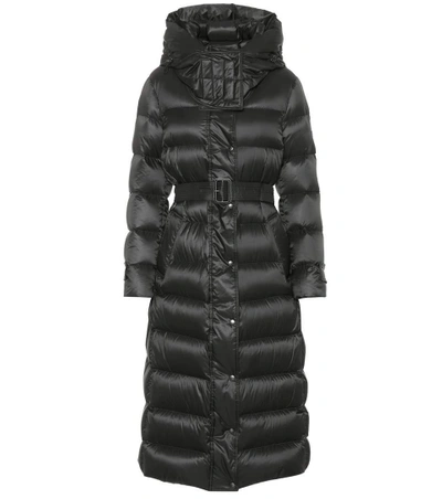Burberry Kanefield Extra Long Slim Puffer Coat In Llack