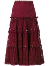 JONATHAN SIMKHAI tiered lace midi-skirt,T3035XTOWERMESH12363946