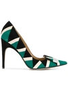 SERGIO ROSSI PATTERNED POINTED PUMPS,A78951MFN24112188169