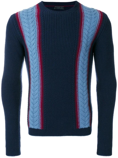 Prada Slim-fit Cable-knit Wool And Cashmere-blend Sweater