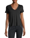 Veronica Beard V-neck T-shirt In Black