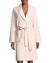 Hanro Plush Short Robe In Tender Rose