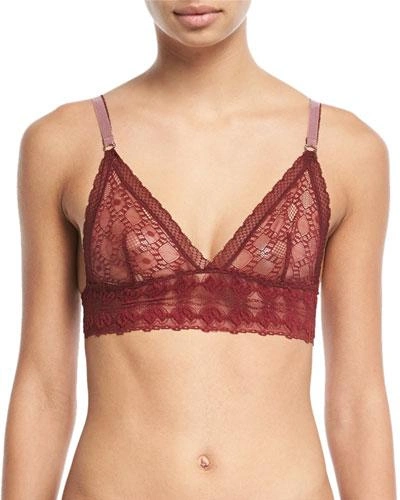 Stella Mccartney Jasmine Inspiring Stretch-lace Soft-cup Triangle Bra In Multi