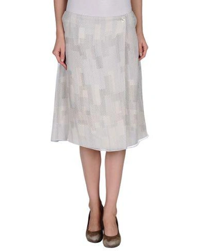Armani Collezioni Knee Length Skirt In Light Grey