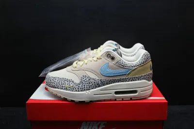 Pre-owned Nike Wmns  Air Max 1 Safari Cobblestone Damenschuhe Sneaker Dv3027-001 Turnschuhe In Mehrfarbig