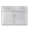 SAINT LAURENT Metallic leather card holder