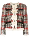 GUCCI BOW-EMBELLISHED TWEED JACKET,488451ZJM8812409434