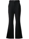 NINA RICCI NINA RICCI LEATHER-TRIMMED FLARED TROUSERS - BLACK,17HCPA013WV022012394760