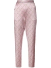 FLEUR DU MAL FLEUR DU MAL CONTRAST BACK SEAM PYJAMA TROUSERS - PINK,PA0018033212315452