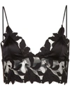 FLEUR DU MAL LILY EMBROIDERED LONGLINE TRIANGLE BRA,BR0115010012297608