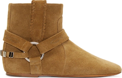 Isabel Marant Etoile 30mm Ralf Suede Wedge Ankle Boots, Khaki In Green