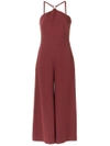 ANDREA MARQUES ANDREA MARQUES WIDE LEG JUMPSUIT - RED,MACACAOCARGOLA12112514