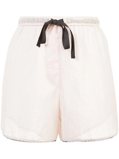Morgan Lane Bea Picot-trim Cotton Pyjama Shorts In Pink