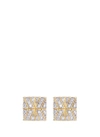 JOHN HARDY Diamond 18k yellow gold square stud earrings