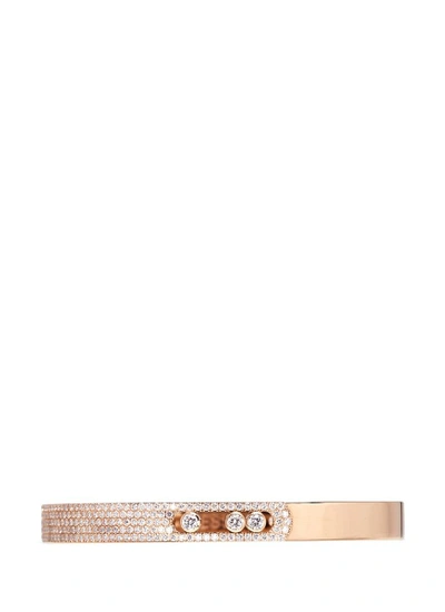 Messika Move Noa 18ct Pink-gold And Pavé Diamond Bangle