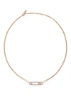MESSIKA 'Move Pavé' diamond 18k rose gold necklace