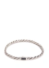 JOHN HARDY Sapphire silver twist slim woven chain bracelet