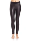 WOLFORD LINDSEY LEATHER-LOOK LEGGINGS,0400088301081