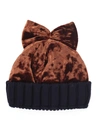 FEDERICA MORETTI BOW BEANIE,WM883 RUSS-BLUE