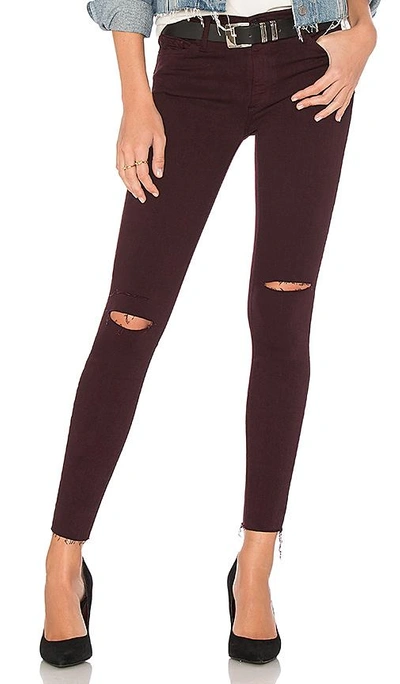 Black Orchid Noah Skinny Ankle Fray Jeans In Sinful Destroy