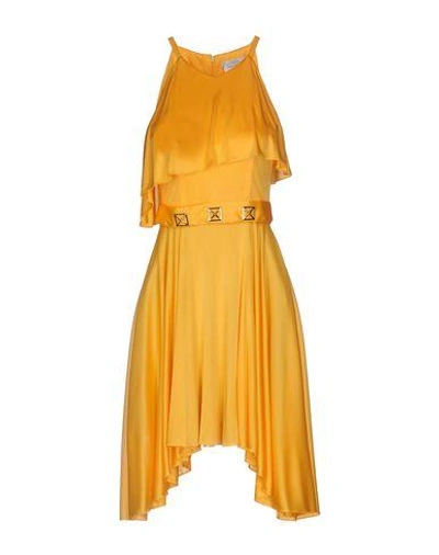 Versace Short Dress In Yellow