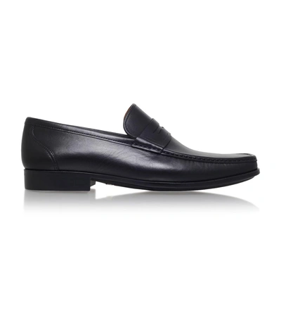 Magnanni Ares Leather Penny Loafers In Black