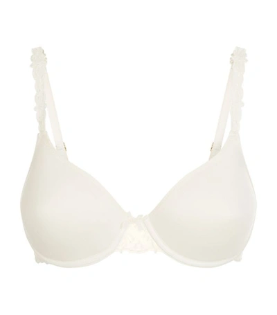 Chantelle Champs Elysees Embroidered Lace Memory Foam T-shirt Bra In Ivory