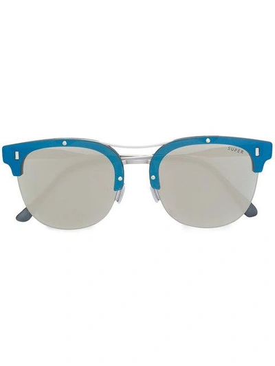 Retrosuperfuture Strada Round-frame Sunglasses In Blue