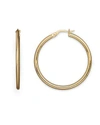 ROBERTO COIN 18K YELLOW GOLD ROUND HOOP EARRINGS,556025AYER00
