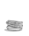 DAVID YURMAN Crossover Wide Ring with Diamonds,R07370DSSADI7
