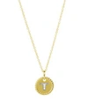 DAVID YURMAN CABLE COLLECTIBLES INITIAL PENDANT WITH DIAMONDS IN GOLD ON CHAIN, 16-18,N08792 88ADI18T