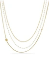 DAVID YURMAN STARBURST CHAIN NECKLACE WITH PEARLS IN GOLD,N12073 88BPE