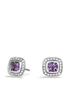 DAVID YURMAN PETITE ALBION EARRINGS WITH AMETHYST AND DIAMONDS,E12305DSSAAMDI