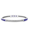 LAGOS STERLING SILVER MAYA THIN BANGLE WITH LAPIS,05-81066-LM