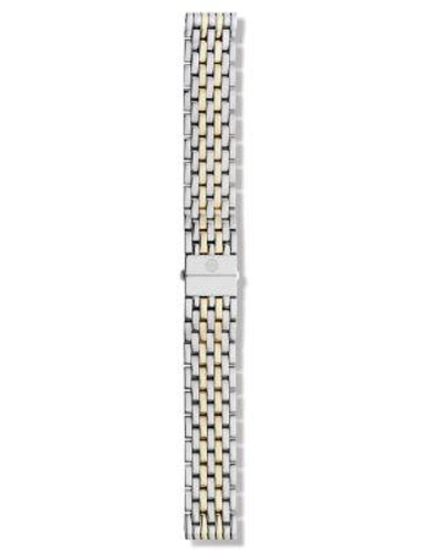 Michele Serein 16 16mm Two-tone Bracelet Watchband In Stainless Steel/gold