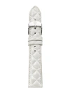 MICHELE QUILTED LEATHER WATCH STRAP, 16MM,MS16AA370