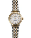 SHINOLA THE RUNWELL TWO TONE MOTHER OF PEARL DIAL WATCH, 36MM,S0110000237