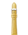 Michele Saffiano Leather Watch Strap, 12-18mm In Gold