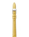 Michele Saffiano Leather Watch Strap, 12-18mm In Gold